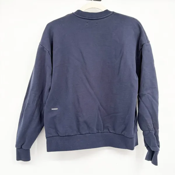 PANGAIA Womens 365 Midweight Organic Cotton Navy Blue Oversized Sweatshirt M - Image 8