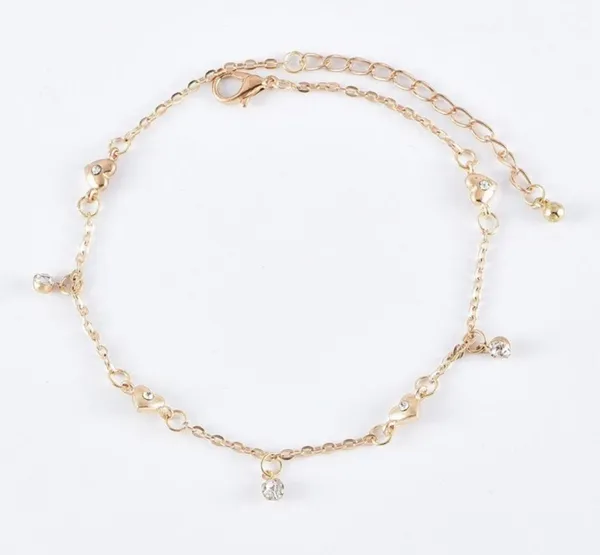 Layered Love Heart Butterfly Anklet for Women - Image 2