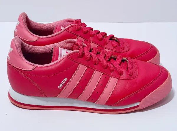 Adidas Orion Leather Low Top Sneakers Womens 8.5 Pink Barbie Colorful - Image 3
