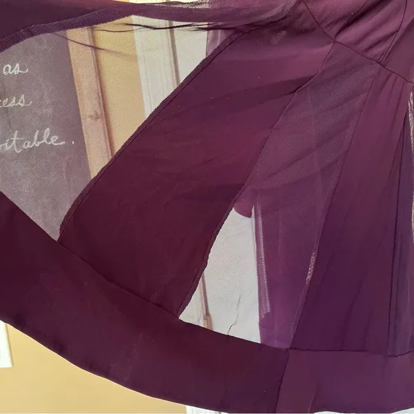 R & M Richards Vintage Open Front Top Duster Sheer Purple Long Sleeve XL Loose - Image 8