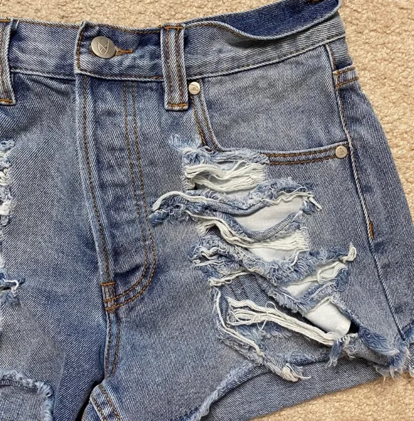 MINKPINK Distressed Denim Shorts - Image 3