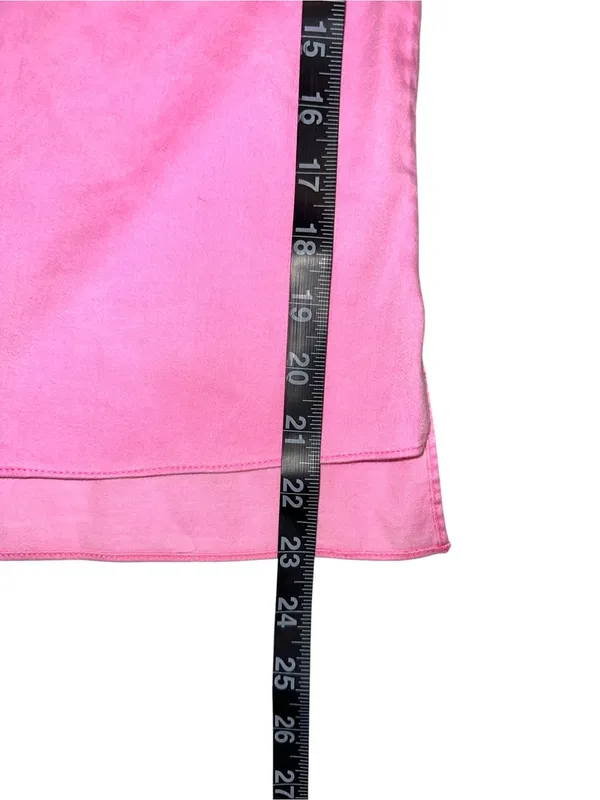 Alice + Olivia Edyth Drapey Sleeve Button Down Pink Collared Top MEDIUM - Image 6