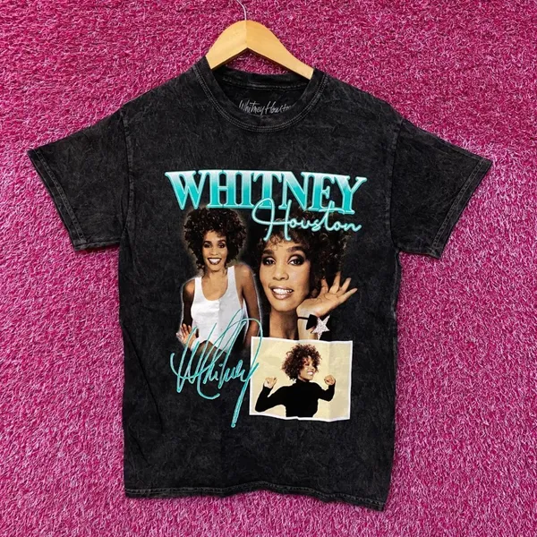 Whitney Houston Self-titled Album Photoshoot Pop Icon Tee S - Image 3