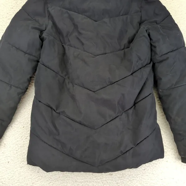 Abercrombie Fitch Ultra Black Puffer‎ Jacket Hooded Wind Water Resistant Small - Image 12