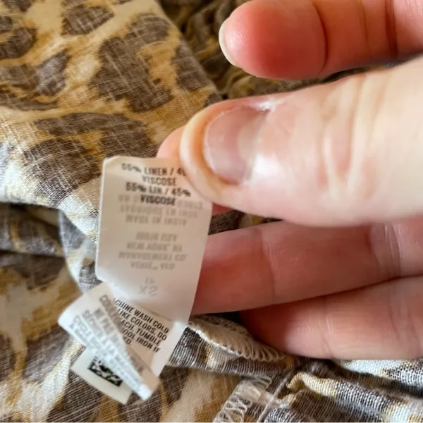 Aerie Leopard Print Linen Mini Skirt XS - Image 3