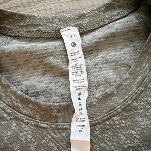 Lululemon Swiftly Tech Long Sleeve Shirt 2.0 Distorted Static Rover / White Opal - Image 3