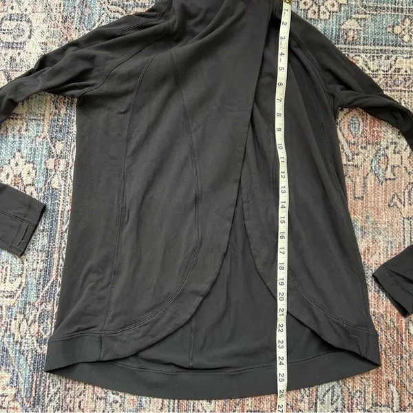 Lululemon Rulu Rally Wrap Long Sleeve Jacket Top Size 4 Black - Image 12