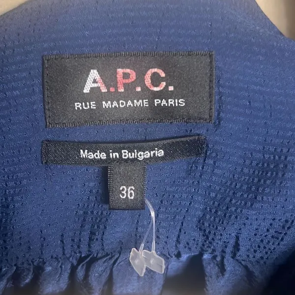 ✨A.P.C. Button Down Navy Midi Sz 36 Dress✨ Blue - Image 5