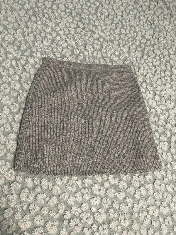 NWT Zara Wool Blend Tan Mini Skirt Medium - Image 3