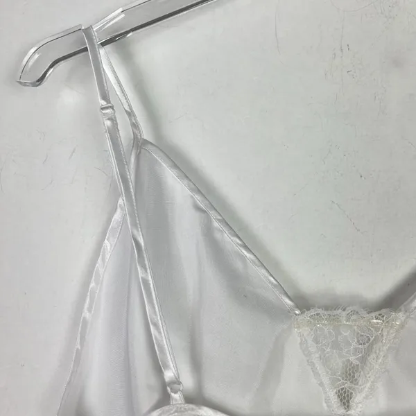 NWT Frederick's of Hollywood Delphine Satin Cropped Cami White Size Medium M T24 - Image 10