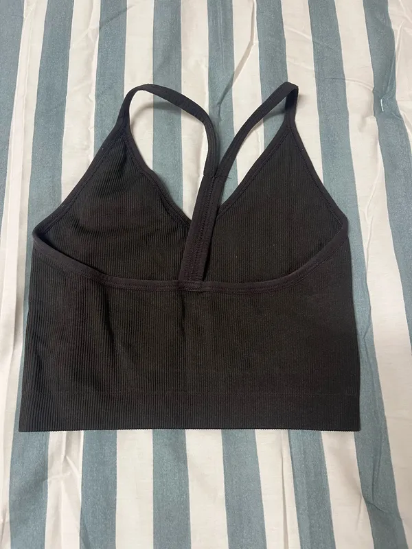 Set Active Brown Ribbed Tank Top - Image 2