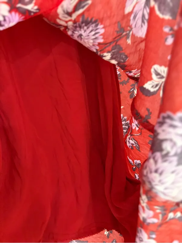 NWT Maeve by Anthropologie Red Floral Dress Size 2 - Image 6