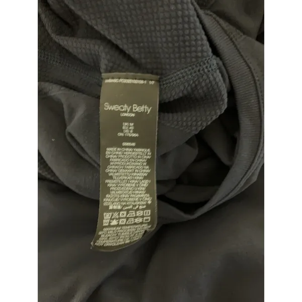 Sweaty Betty Navy Blue Athletic Performance Tee Mesh Workout Top M SB5546 - Image 4