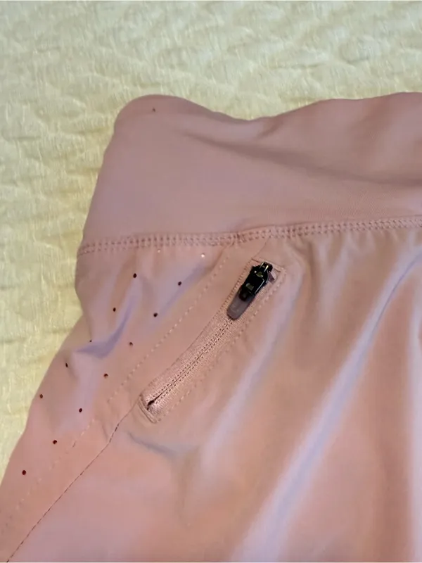Nike Dri Fit Running Athletic Shorts Women’s Size XS Dusty Pink Loose Stitches - Image 9