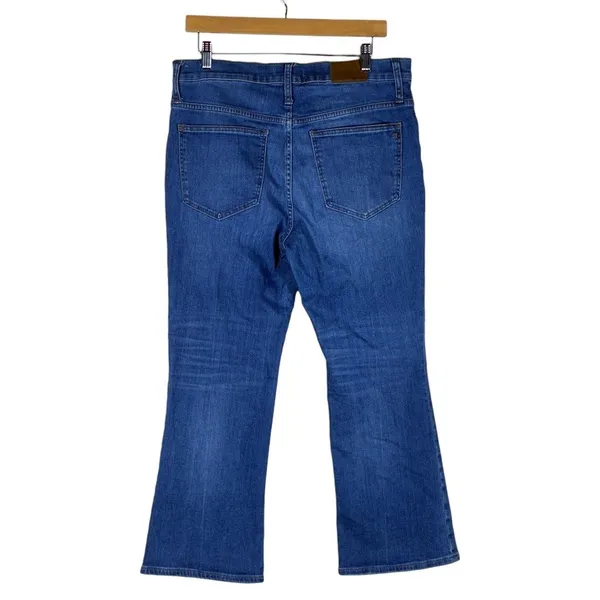 Madewell Cali Demi-Boot Solid Jeans Blue High Rise Stretch Denim Size 10 - Image 4