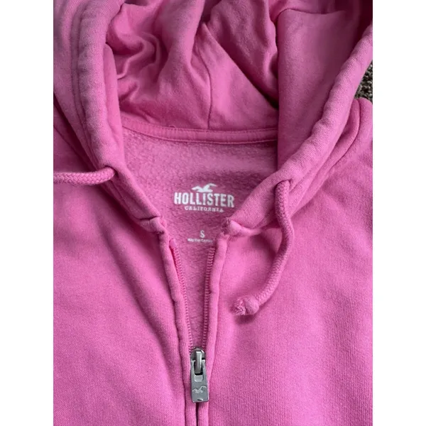 Hollister full zip hoodie pink - Image 2