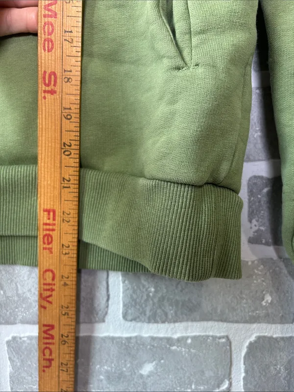 PANGAIA Olive Green Organic Cotton Hoodie XS Sustainable Pullover Sweatshirt - Image 6
