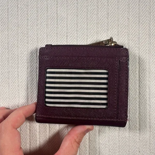 Kate Spade New York Purple Zip Around Wallet Small Card Holder - Image 9