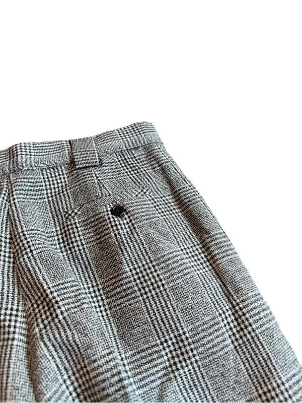 Alanni by Donny Brooke Black Houndstooth Plaid Trousers Wide Size 14 Women's - Image 10