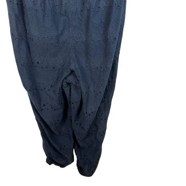 Whistles Navy Blue Eyelet Zoe Broderie Jumpsuit Women’s‎ Size 6 Missing Belt - Image 13