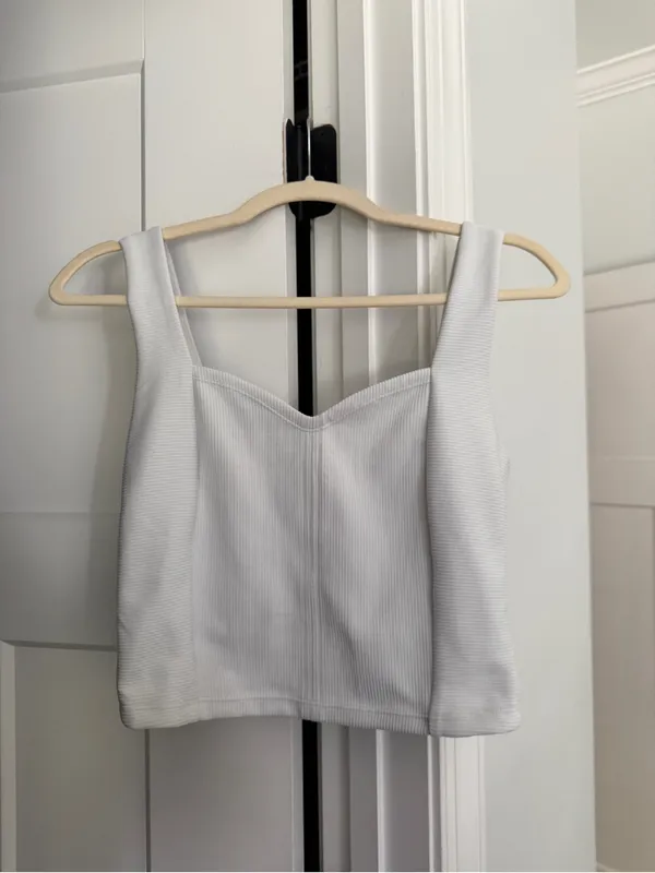 Lululemon‎ Ribbed Softstreme Sweetheart Tank Top Light Vapor - Image 2