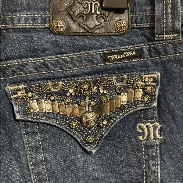 Miss Me Dark Blue Skinny‎ Jeans 29 JP4656-25K - Image 3
