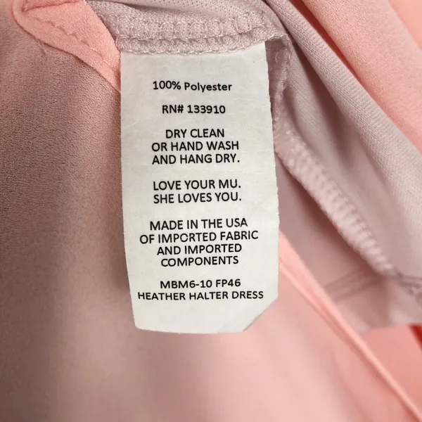 SHOW ME YOUR MUMU Heather Frosty Pink Halter Dress Medium AS IS - Image 4