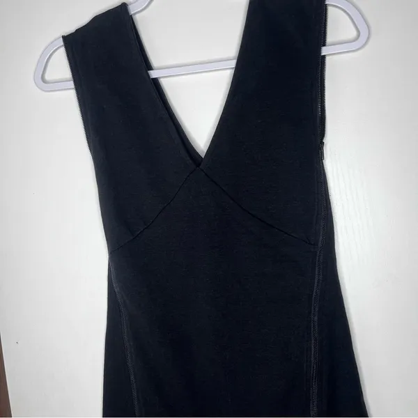 Free People Black V-Neck Mini Dress XS - Image 3