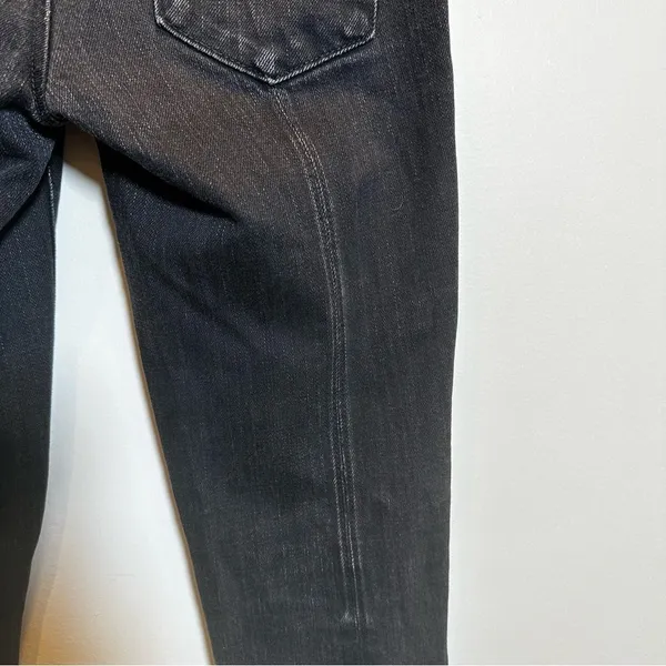 Tory Burch Super Skinny Jeans Women's Size 25 Black Ankle Zip Denim Stretch‎ - Image 6