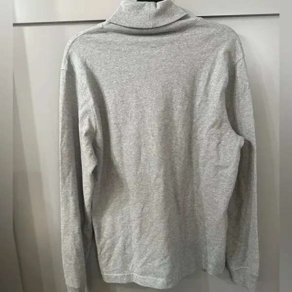 JCrew Turtle Neck Women’s Medium Gray Cotton - Image 5