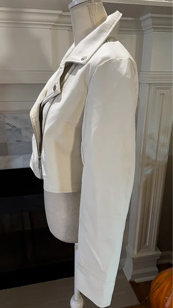 White MOTO Jacket by Ci Sono - Image 5