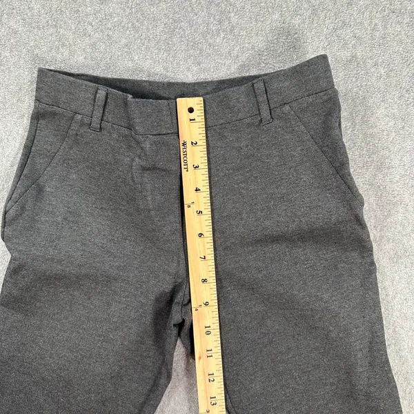 Quince Ponte Straight Leg Pant Women's X-Small Petite Charcoal Gray Pull On - Image 4