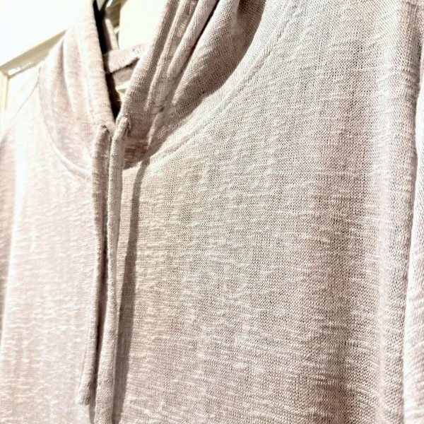 Weatherproof Vintage Hoodie Grey Purple Excellent‎ Lightweight Knit Women Size L - Image 3