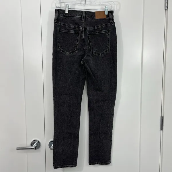 Madewell Size 25 Black Perfect Vintage Jeans Straight Tapered 90s Mom Jeans - Image 3