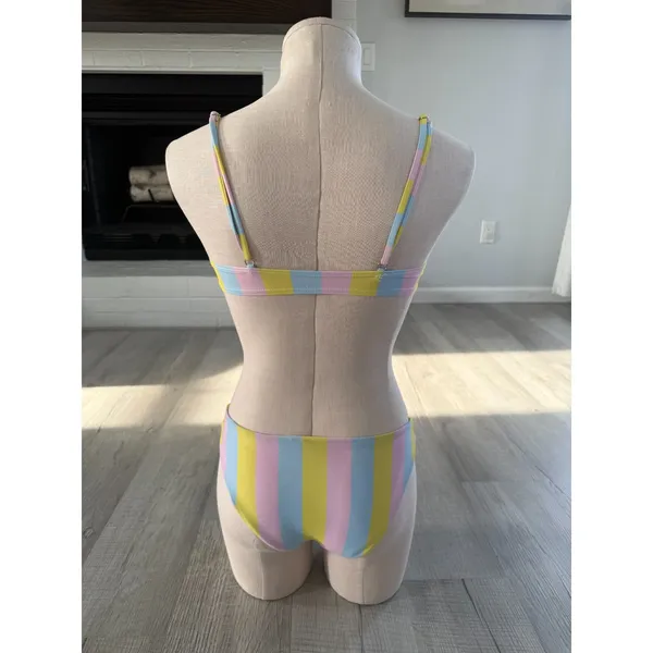 Womens small striped swim suit - Image 5