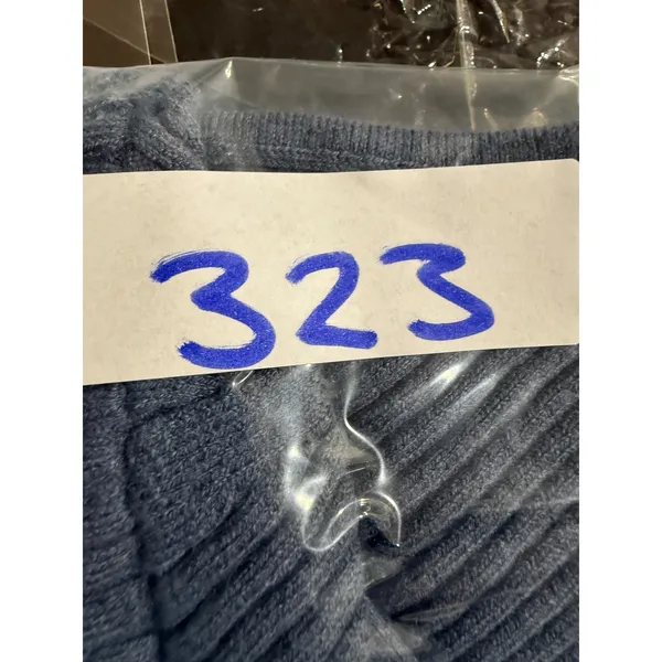 Aerie Women Small Dusty Blue Ribbed Wrap Front Knit Camisole‎ Cropped Tank Top - Image 6