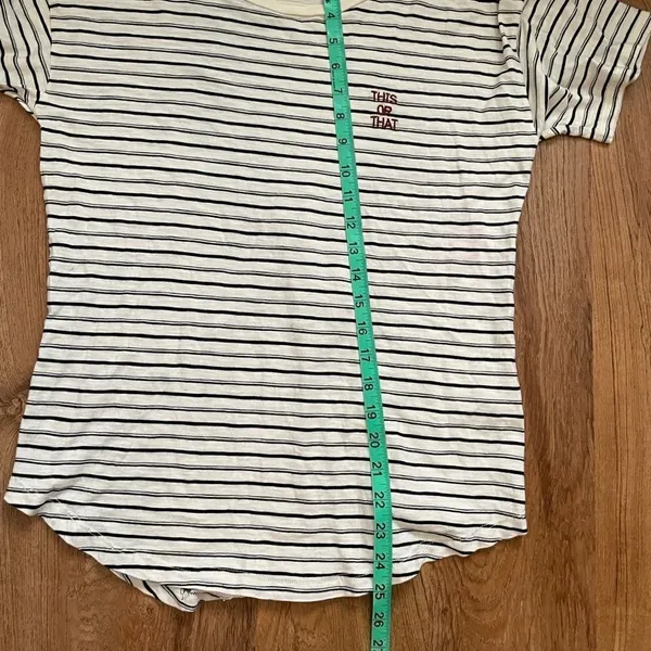 Madewell black white striped top sz small‎ - Image 4
