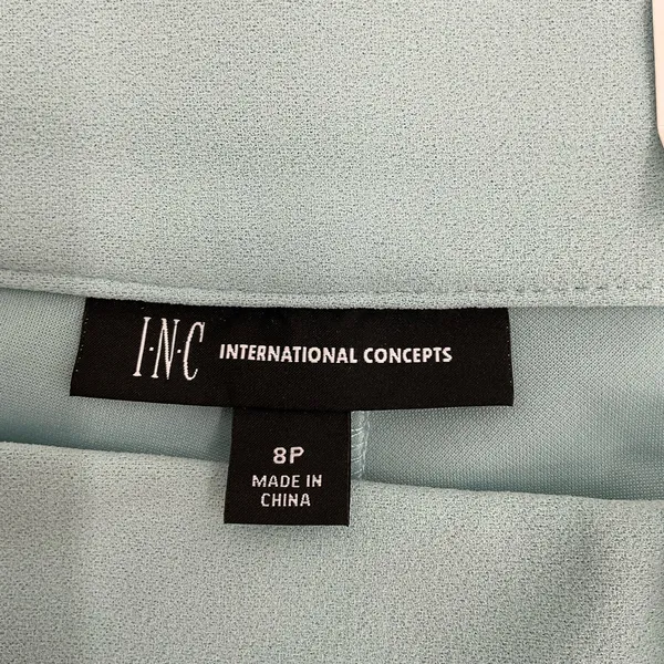 INC‎ Womens Teal Pants Wide Leg Size 8P NWT (A138) - Image 4