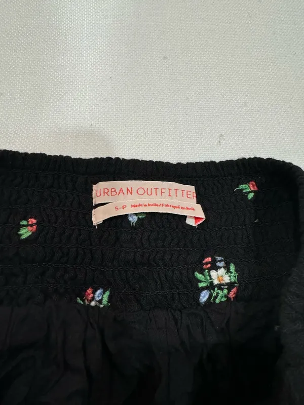 Urban Outfitters Floral Embroidered Halter Midi Dress Small - Image 8