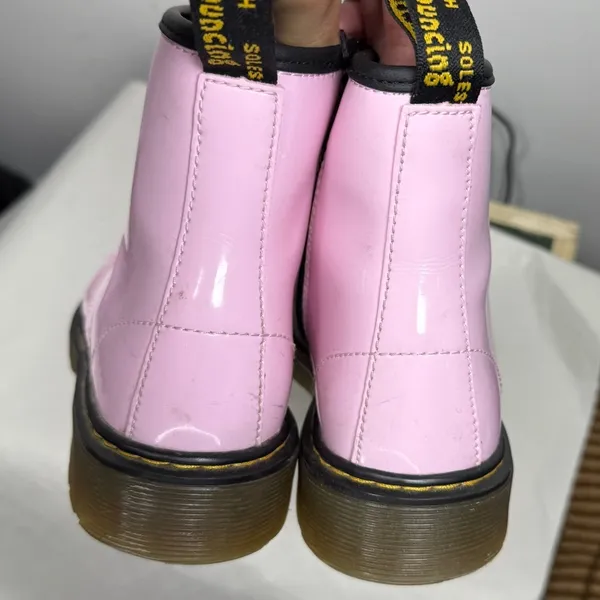Dr.Martens 1460 Patent Leather Lace Up Boots Pale Pink Women Sz 5 Big kids 6.5 - Image 3