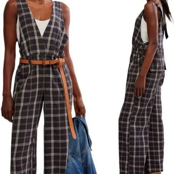 Free People Mara Overalls Black Combo 6 - Image 12