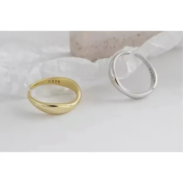 Boutique NEW 14k Yellow Gold Wave Ring | Gold‎ Plated Sterling Silver - Image 12