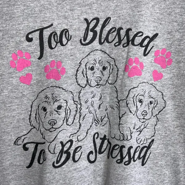 Gray Puppies Graphic Print Tee Women’s XL - Image 4