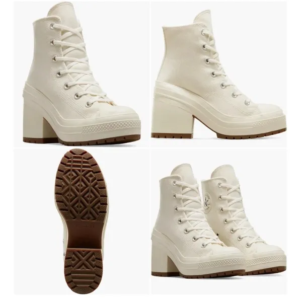 Converse Chuck 70 De Luxe Heel Hi Platform, A05348C Size Women’s 11.5 Cream - Image 3