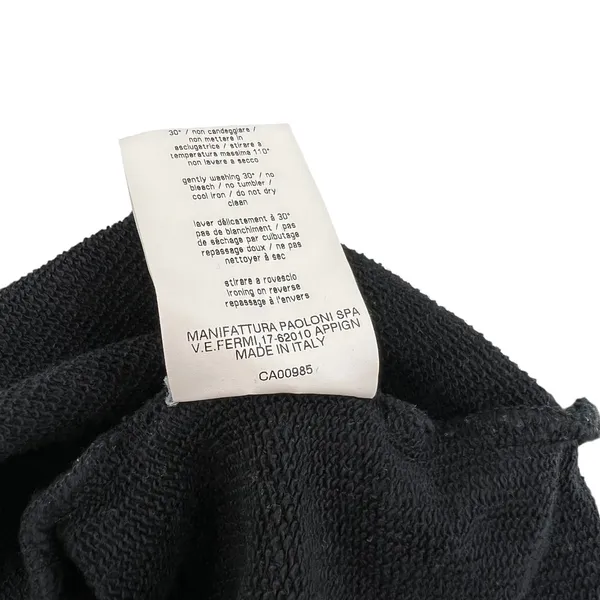 MSGM Black Multicolor‎ Logo Crewneck Sweatshirt Cotton Raw Hem Size Large - Image 13