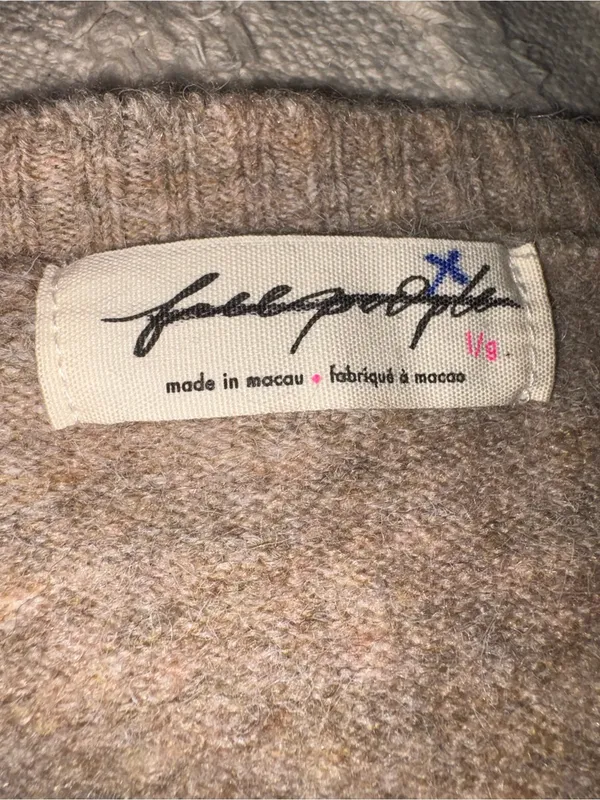 Free People School Girl Cardigan Feather Gray Size Large - Image 10