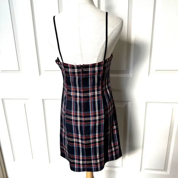 Urban Outfitters blue and red plaid mini dress - Image 6