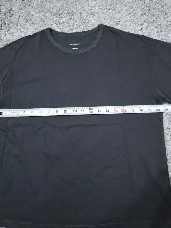 Everlane The Boyfriend Tee in Essential Cotton Black Gray Women's Size Small - Image 6