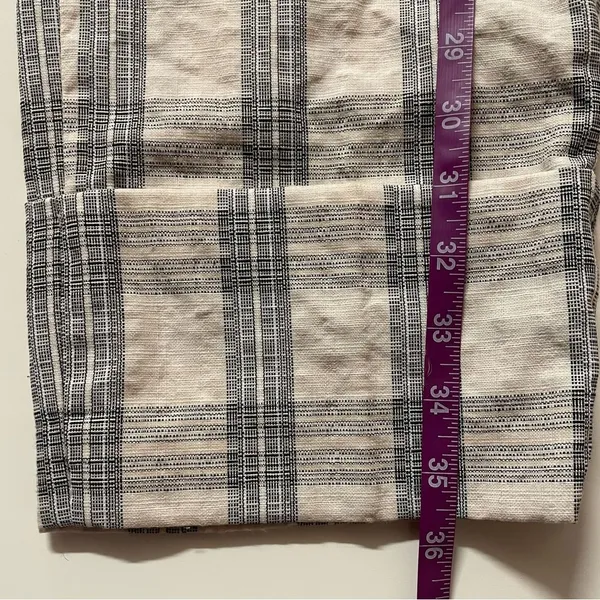 Cream Plaid Cuffed Hem Pants 26" Waist EUC - Image 8