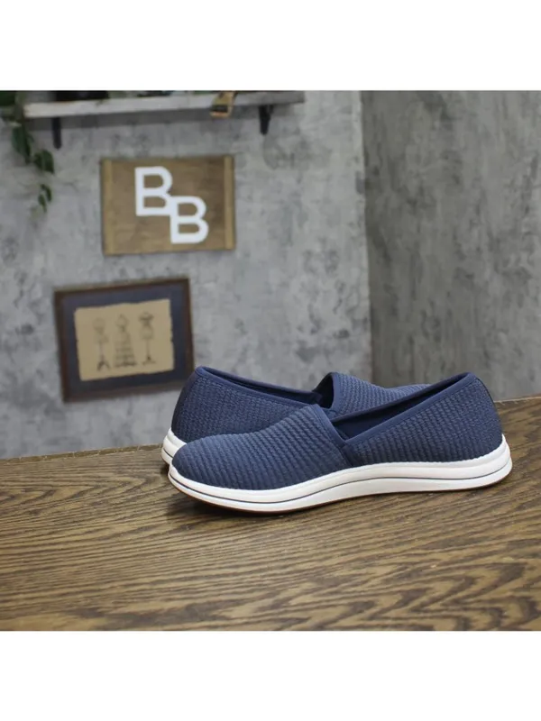 NWT Clarks Breeze Stretch Cloudsteppers Slip-On Loafer 26182066 Navy Blue 6W - Image 15